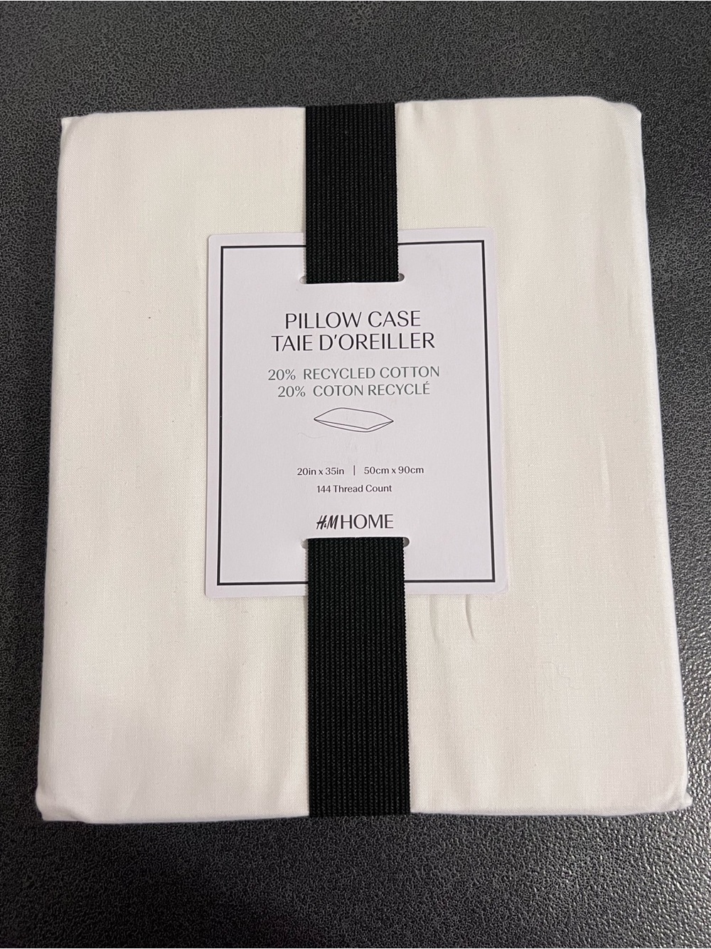 H&M Home White Pillowcase 20” x 35” – Brand New